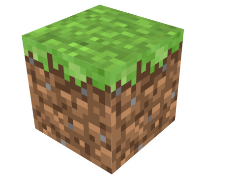 Minecraft Grass Model 3D