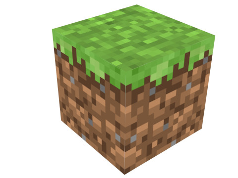 Minecraft Grass Model 3D