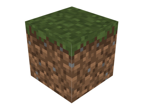 Minecraft Grass 3D Модель
