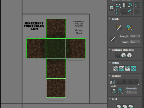 Minecraft Grass Modelo 3D