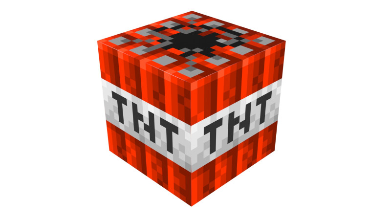 Minecraft TNT Model 3D .c4d .max .obj .3ds .fbx .stl .blend 