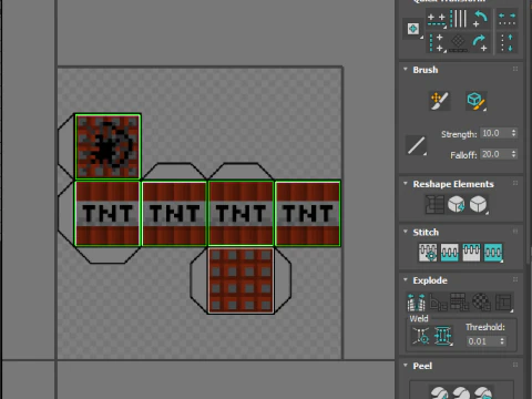 마인크래프트 TNT 3D 모델