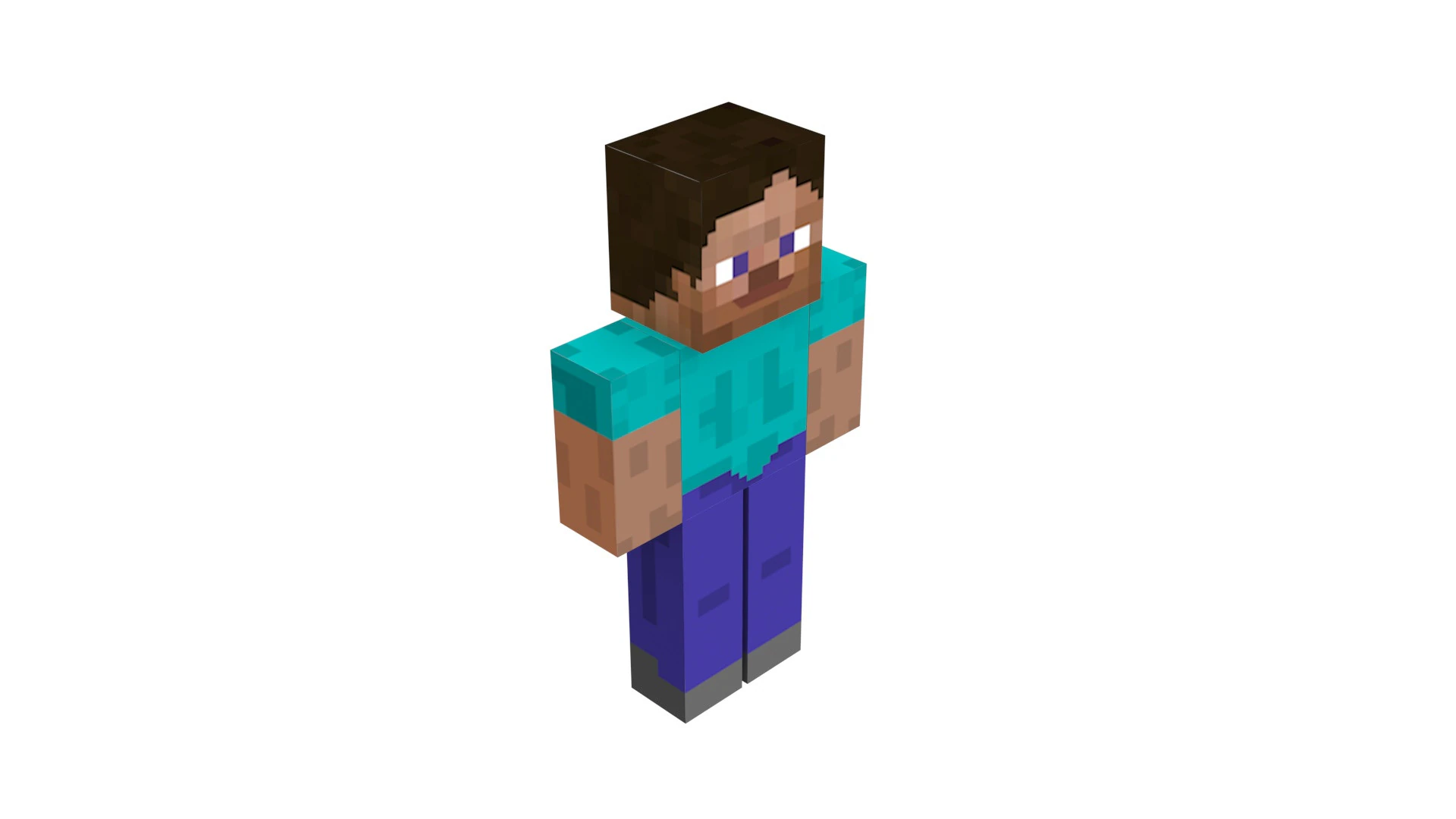 Minecraft Steve 3D Model .c4d .max .obj .3ds .fbx .stl .blend 