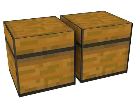 Minecraft Chests Modèle 3D