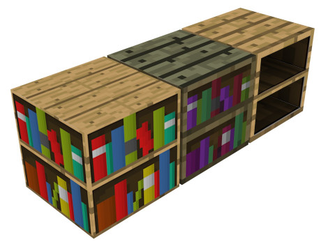 Minecraft Bookshelves 3D Модель