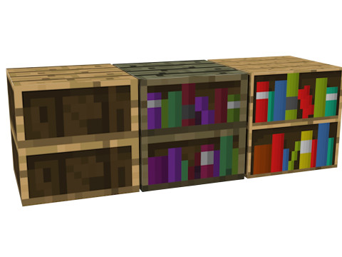 Minecraft Bookshelves 3D-Modell