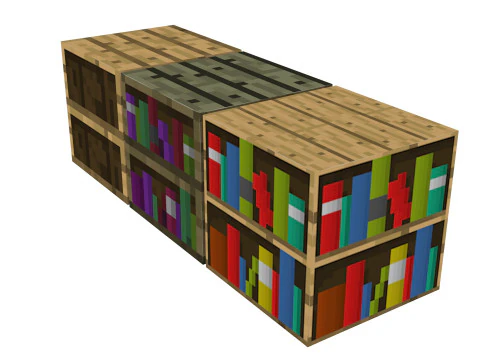 Minecraft Kitap Rafları 3D Model