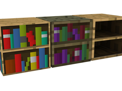 Minecraft Bookshelves 3D-Modell