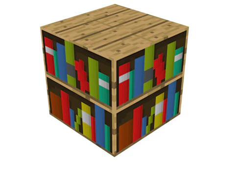 Minecraft Kitap Rafları 3D Model