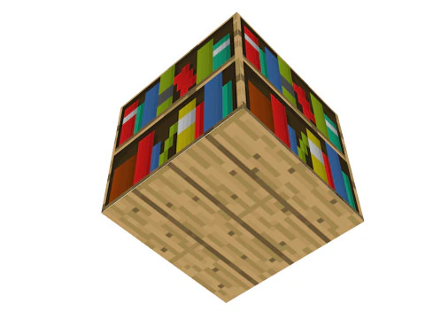 Minecraft Kitap Rafları 3D Model