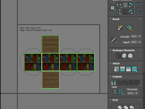 Minecraft Kitap Rafları 3D Model