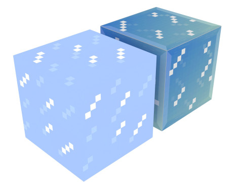 Minecraft Ice Blocks 3D Модель