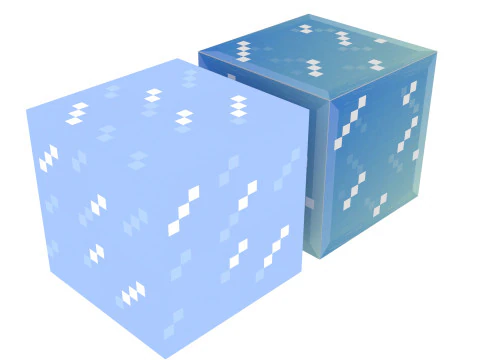 Minecraft Ice Blocks 3D Model
