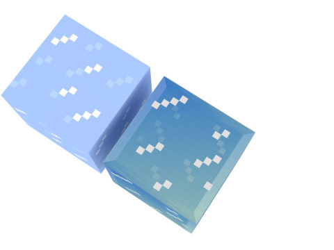 Minecraft Ice Blocks Modèle 3D