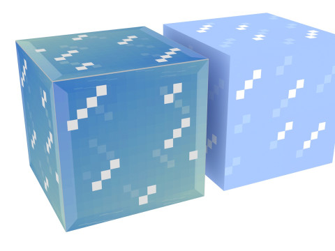 Minecraft Ice Blocks Modèle 3D