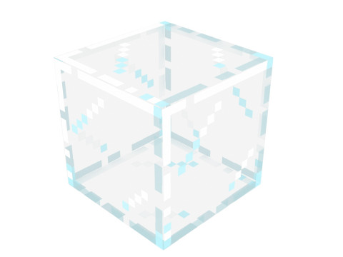 Minecraft Glass Block 3D Модель