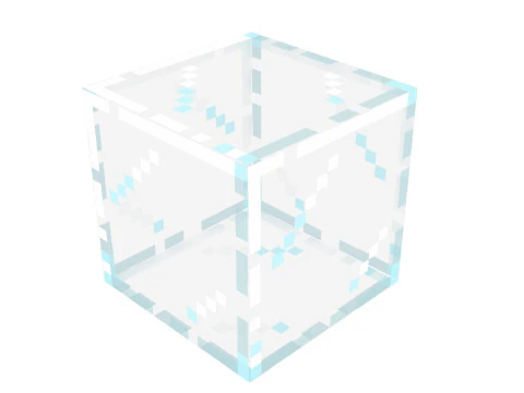 Blok Kaca Minecraft Model 3D