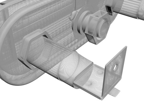 Washing Machine Heating Element 3D Model
