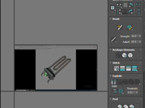 Washing Machine Heating Element Model 3D