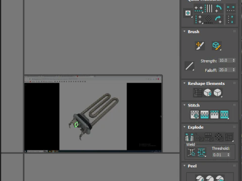 Washing Machine Heating Element 3D Model