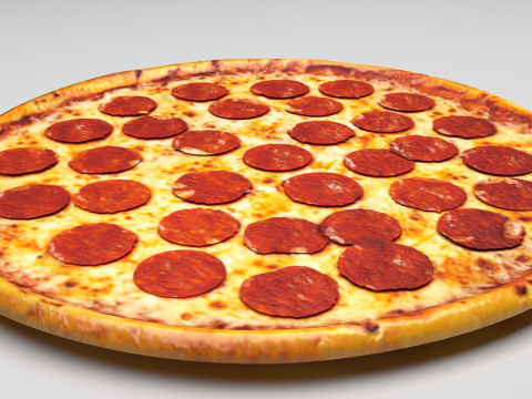 Pepperoni Pizza 3D Model