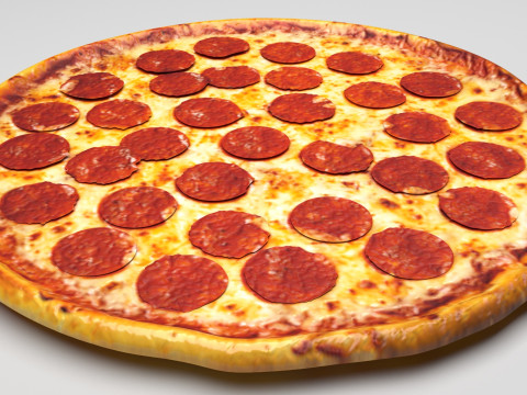 Pepperoni Pizza 3D Model