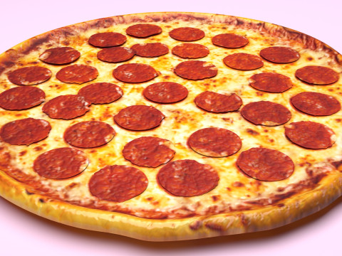 Pepperoni Pizza 3D Model