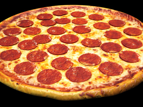 Pepperoni Pizza 3D Model