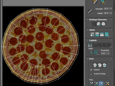 페퍼로니 피자 3D 모델