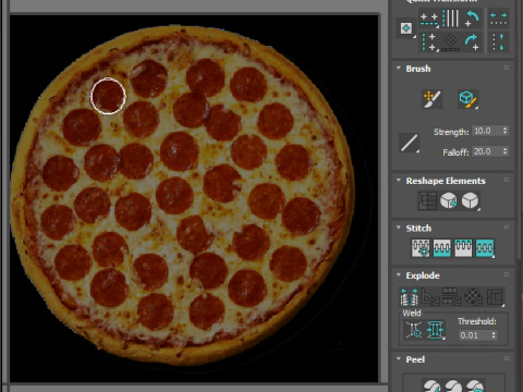 페퍼로니 피자 3D 모델