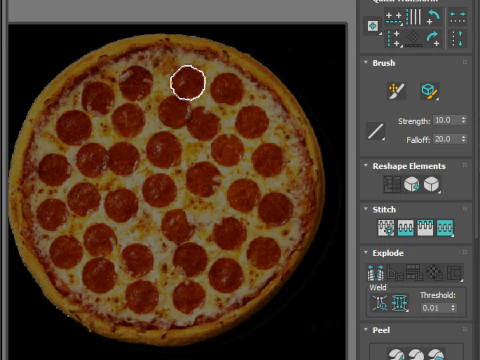 페퍼로니 피자 3D 모델