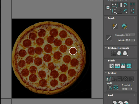 페퍼로니 피자 3D 모델