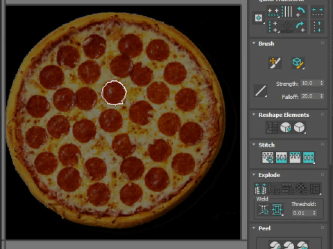 페퍼로니 피자 3D 모델