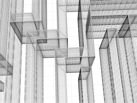 Rectangular Maze With Grasses 3D 模型