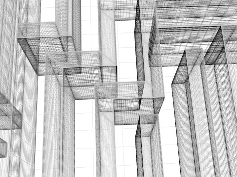 Rectangular Maze With Grasses 3D Model