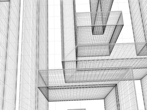 Rectangular Maze With Grasses 3D Model