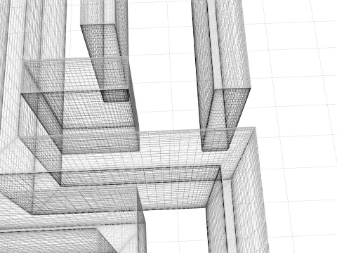 Rectangular Maze With Grasses 3D Model