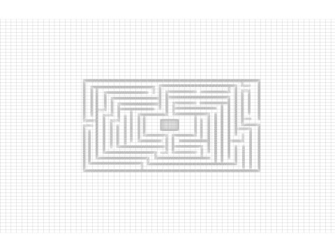 Rectangular Maze With Grasses 3D 模型