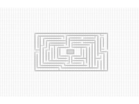 Rectangular Maze With Grasses 3D Model