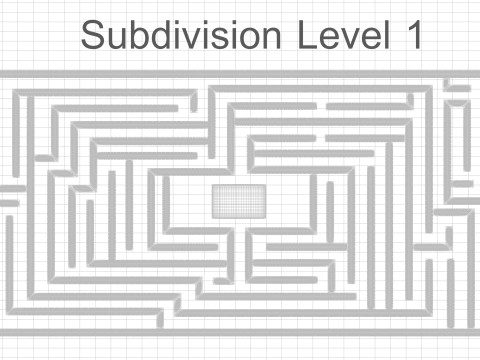 Rectangular Maze With Grasses 3D 模型