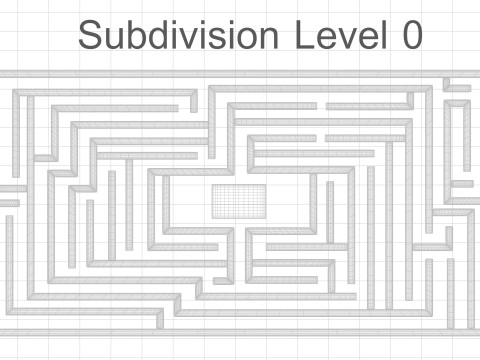 Rectangular Maze With Grasses 3D 模型