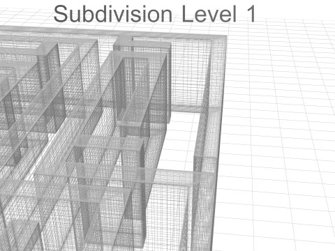 Rectangular Maze With Grasses 3D Model