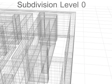 Rectangular Maze With Grasses 3D Model