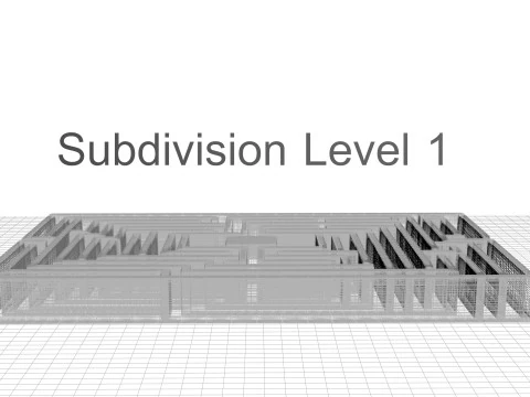 Rectangular Maze With Grasses 3D Model
