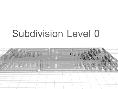 Rectangular Maze With Grasses 3D Model