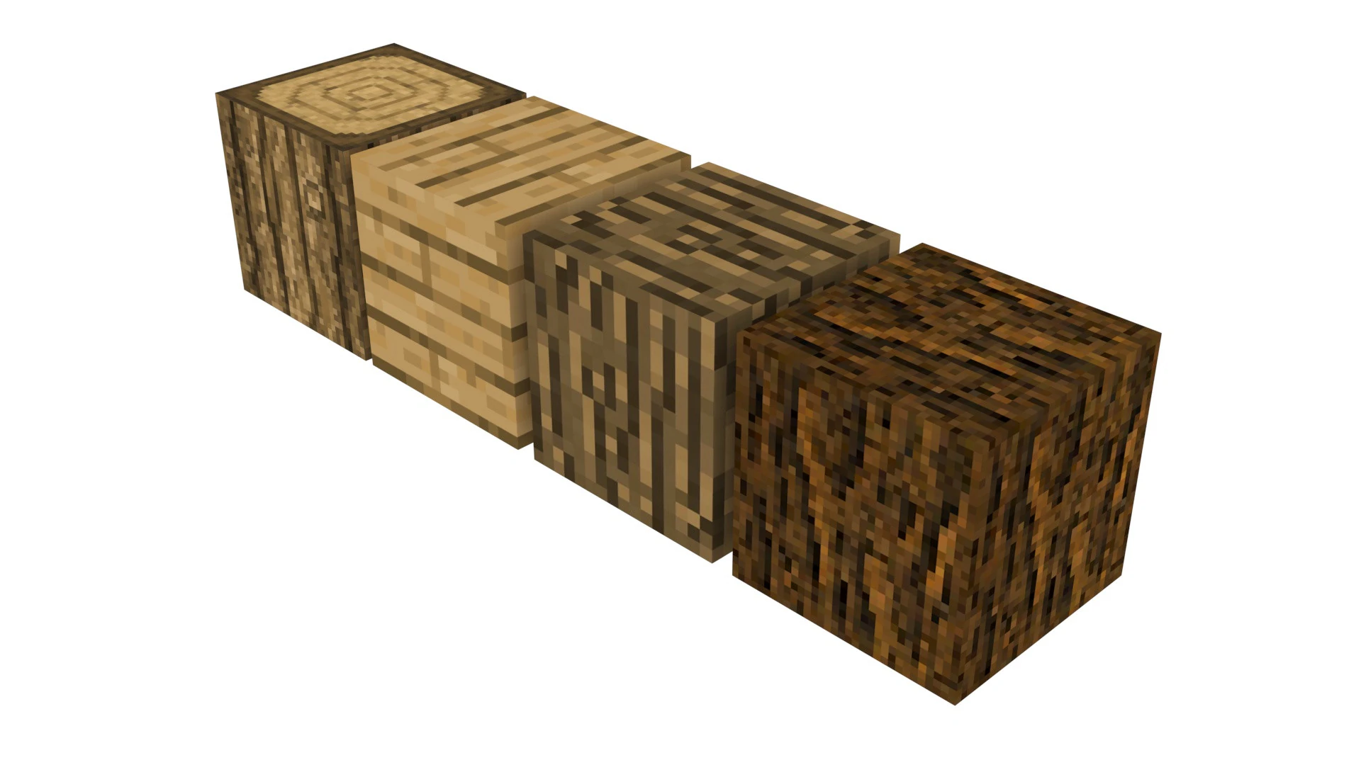 Minecraft Woods 3D Model .c4d .max .obj .3ds .fbx .stl .blend 