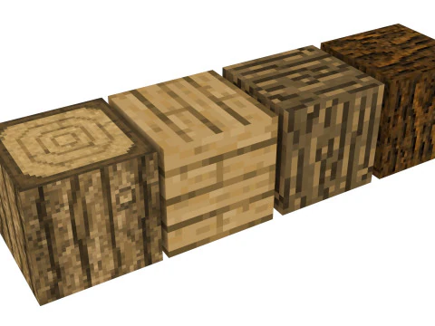 Minecraft Woods 3D Model