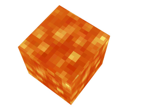 Minecraft Lava Modèle 3D