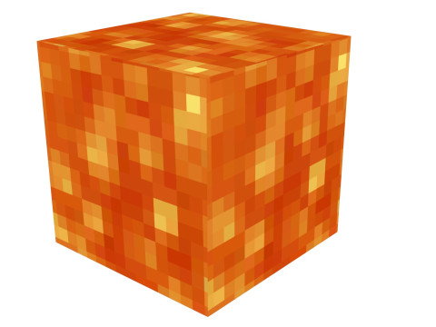 Minecraft Lava Modèle 3D