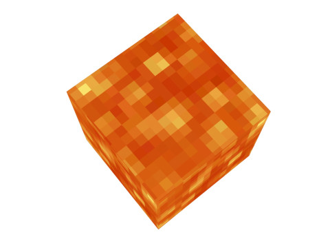 Minecraft Lava Modèle 3D